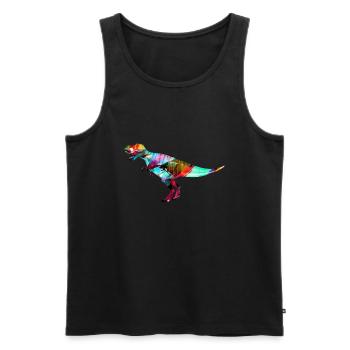 Tyrannosaurus rex,dinosaurier,graffiti - Männer Premium Bio Tank Top - Schwarz - Vorne - Michal (187cm)
