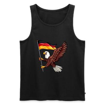 Deutschland Adler Germany Flag Eagle - Männer Premium Bio Tank Top - Schwarz - Vorne - Michal (187cm)