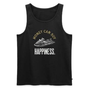 Personal Watercraft Money Can Buy Happiness Funny - Men's Premium Organic Tank Top - black - Front - AI Model Male 178 light (178cm)