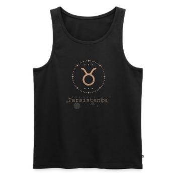 Sternzeichen Astrologie Minimalistischer geometrischer Stier - Männer Premium Bio Tank Top - Schwarz - Vorne - Michal (187cm)