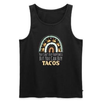 Tacos Lover Bohemian Rainbow Vous ne pouvez pas acheter Happine - Débardeur bio Premium Homme - noir - Devant - AI Model Male 178 light (178cm)