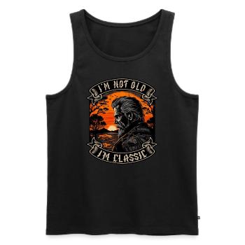 I m not old I m classic Motorrad biker - Männer Premium Bio Tank Top - Schwarz - Vorne - AI Model Male 178 light (178cm)