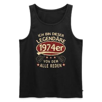 49. Geburtstag 1974 49 er Geburtstag - Männer Premium Bio Tank Top - Schwarz - Vorne - Michal (187cm)
