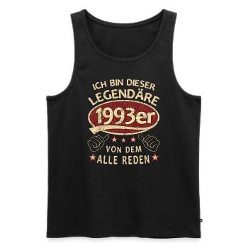 30. Geburtstag 1993 30 er Geburtstag - Männer Premium Bio Tank Top - Schwarz - Vorne - AI Model Male 178 light (178cm)