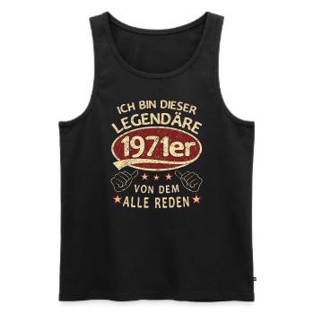 52. Geburtstag 1971 52 er Geburtstag - Männer Premium Bio Tank Top - Schwarz - Vorne - Michal (187cm)