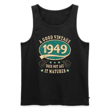74th Birthday 1949 '74 Good vintage - Men's Premium Organic Tank Top - black - Front - Michal (187cm)