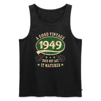 74th Birthday 1949 74 Good Vintage - Men's Premium Organic Tank Top - black - Front - Michal (187cm)