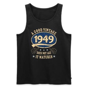 74th Birthday 1949 '74 Good vintage - Men's Premium Organic Tank Top - black - Front - Michal (187cm)
