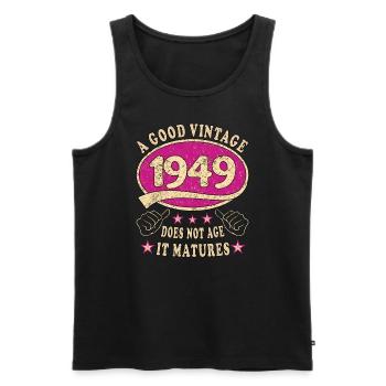 74th Birthday 1949 '74 Good vintage - Men's Premium Organic Tank Top - black - Front - Michal (187cm)