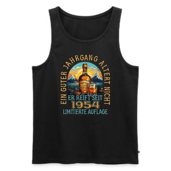 69. Geburtstag 1954 69er Guter Jahrgang Whisky - Männer Premium Bio Tank Top - Schwarz - Vorne - AI Model Male 178 light (178cm)