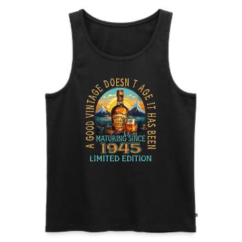 78. Geburtstag 1945 78er Guter Jahrgang Whisky - Männer Premium Bio Tank Top - Schwarz - Vorne - Michal (187cm)
