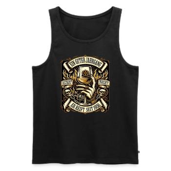 1956 Geburtstag Biker Ein Guter Jahrgang Altert - Männer Premium Bio Tank Top - Schwarz - Vorne - Michal (187cm)