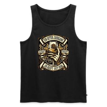 1958 Geburtstag Biker Ein Guter Jahrgang Altert - Männer Premium Bio Tank Top - Schwarz - Vorne - Michal (187cm)