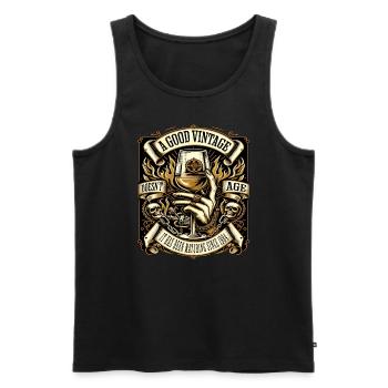 1984 Geburtstag Biker Ein Guter Jahrgang Altert - Männer Premium Bio Tank Top - Schwarz - Vorne - Michal (187cm)