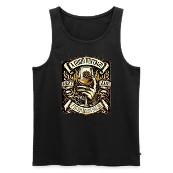 1989 Geburtstag Biker Ein Guter Jahrgang Altert - Männer Premium Bio Tank Top - Schwarz - Vorne - AI Model Male 178 light (178cm)