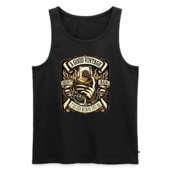 1991 anniversaire Biker A Good Vintage Ages - Débardeur bio Premium Homme - noir - Devant - Michal (187cm)
