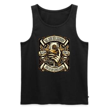 39th Birthday Man Vintage 1985 Year of Legends - Men's Premium Organic Tank Top - black - Front - Michal (187cm)