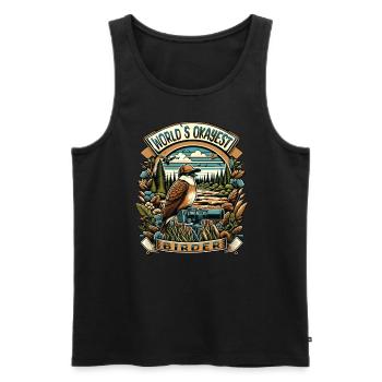 Le meilleur ornithologue amateur au monde - Débardeur bio Premium Homme - noir - Devant - AI Model Male 178 light (178cm)