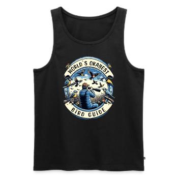 World's Best Okay Bird Guide Bird Watching - Men's Premium Organic Tank Top - black - Front - Michal (187cm)