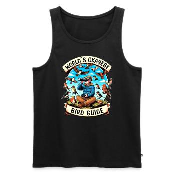 World's Best Okay Bird Guide Bird Watching - Men's Premium Organic Tank Top - black - Front - AI Model Male 178 light (178cm)