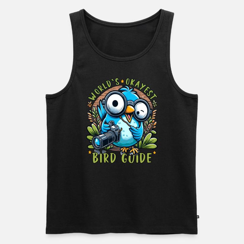 Weltbester Okayer Bird Guide Vogelbeobachtung - Männer Premium Bio Tank Top - Schwarz
