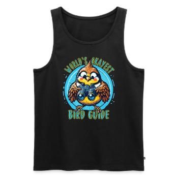 World's Best Okay Bird Guide Bird Watching - Men's Premium Organic Tank Top - black - Front - AI Model Male 178 light (178cm)