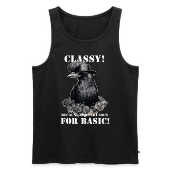 Steampunk Raven - Men's Premium Organic Tank Top - black - Front - Michal (187cm)