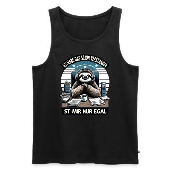 lustiger faLustiger Faultier Spruch Ich Habe Das S - Männer Premium Bio Tank Top - Schwarz - Vorne - Michal (187cm)