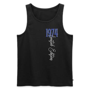 1974 Vintage anniversaire drôles dictons - Débardeur bio Premium Homme - noir - Devant - AI Model Male 178 light (178cm)