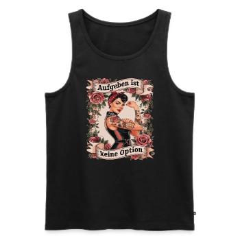 Giving up is not an option - birthday, Mother's Day, - Men's Premium Organic Tank Top - black - Front - AI Model Male 178 light (178cm)