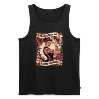 Giving up is not an option - birthday, Mother's Day, - Men's Premium Organic Tank Top - black - Front - AI Model Male 178 light (178cm)