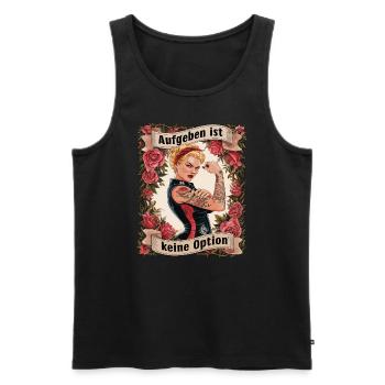 Giving up is not an option - birthday, Mother's Day, - Men's Premium Organic Tank Top - black - Front - AI Model Male 178 light (178cm)
