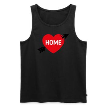 I Love My Home (Home Country / Hometown / 3C) - Men's Premium Organic Tank Top - black - Front - AI Model Male 178 light (178cm)