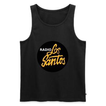 Radio Los Santos black - Men's Premium Organic Tank Top - black - Front - AI Model Male 178 light (178cm)