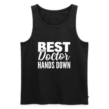 Lustige Ärzte Doktor der Medizin - Männer Premium Bio Tank Top - Schwarz - Vorne - Michal (187cm)