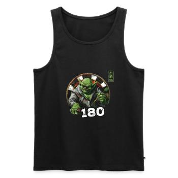 Darts 180 Green Game Champ Dart - Dart Team - Men's Premium Organic Tank Top - black - Front - Michal (187cm)