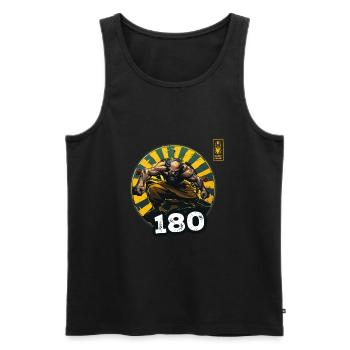 Darts 180 Gelber Game Champ Dart - Dart Team - Männer Premium Bio Tank Top - Schwarz - Vorne - Michal (187cm)
