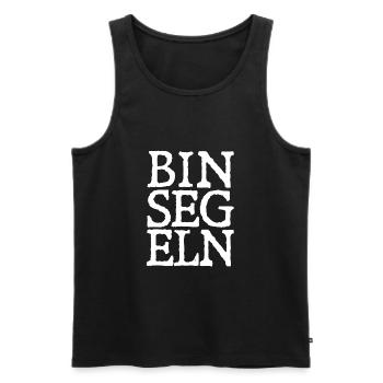 Bin segeln! - Männer Premium Bio Tank Top - Schwarz - Vorne - Michal (187cm)