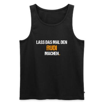 Rudi Spruch Lustig Vorname Name - Männer Premium Bio Tank Top - Schwarz - Vorne - Michal (187cm)