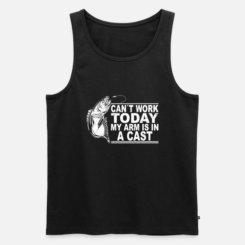 Fischen Dad Geschenkidee - Männer Premium Bio Tank Top - Schwarz