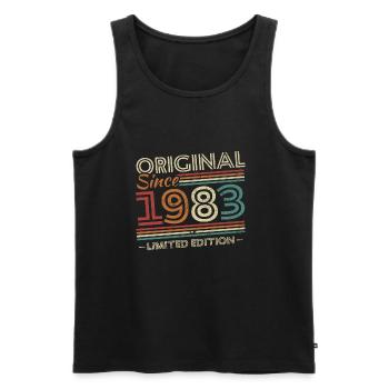 Original 1983 Vintage Cadeau D'anniversaire 1983 - Débardeur bio Premium Homme - noir - Devant - Michal (187cm)