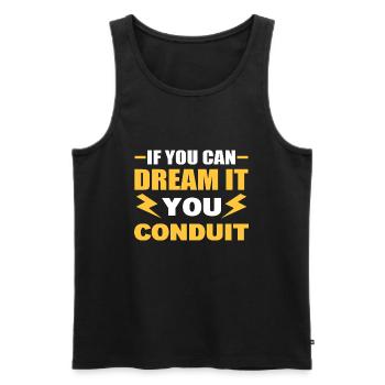 If You Can Dream It You Conduit Electrician - Men's Premium Organic Tank Top - black - Front - AI Model Male 178 light (178cm)