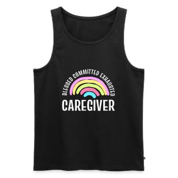 Stolze Pflegekraft Pflegehelferin - Männer Premium Bio Tank Top - Schwarz - Vorne - Michal (187cm)