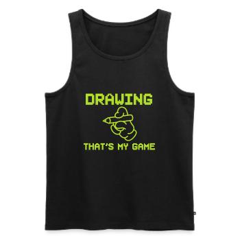 Kunstliebhaber Animator - Männer Premium Bio Tank Top - Schwarz - Vorne - AI Model Male 178 light (178cm)