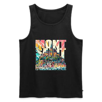 Mont Saint-Michel - Männer Premium Bio Tank Top - Schwarz - Vorne - AI Model Male 178 light (178cm)