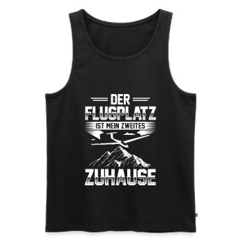 Segelflug Pilot Thermik Segelflieger Segelfliegen - Männer Premium Bio Tank Top - Schwarz - Vorne - Michal (187cm)