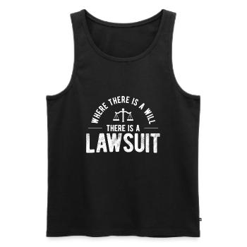 Richter Jurist Anwalt - Männer Premium Bio Tank Top - Schwarz - Vorne - Michal (187cm)