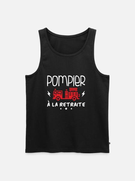 Pompier À La Retraite - Débardeur bio Premium Homme - noir