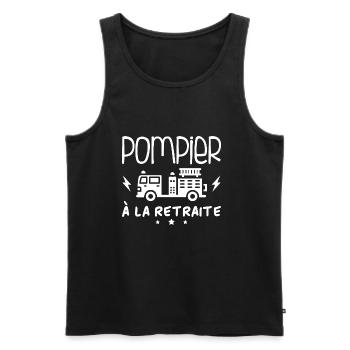 Pompier À La Retraite - Débardeur bio Premium Homme - noir - Devant - Michal (187cm)