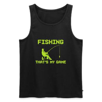 Angelliebhaber Fischereiforscher - Männer Premium Bio Tank Top - Schwarz - Vorne - Michal (187cm)